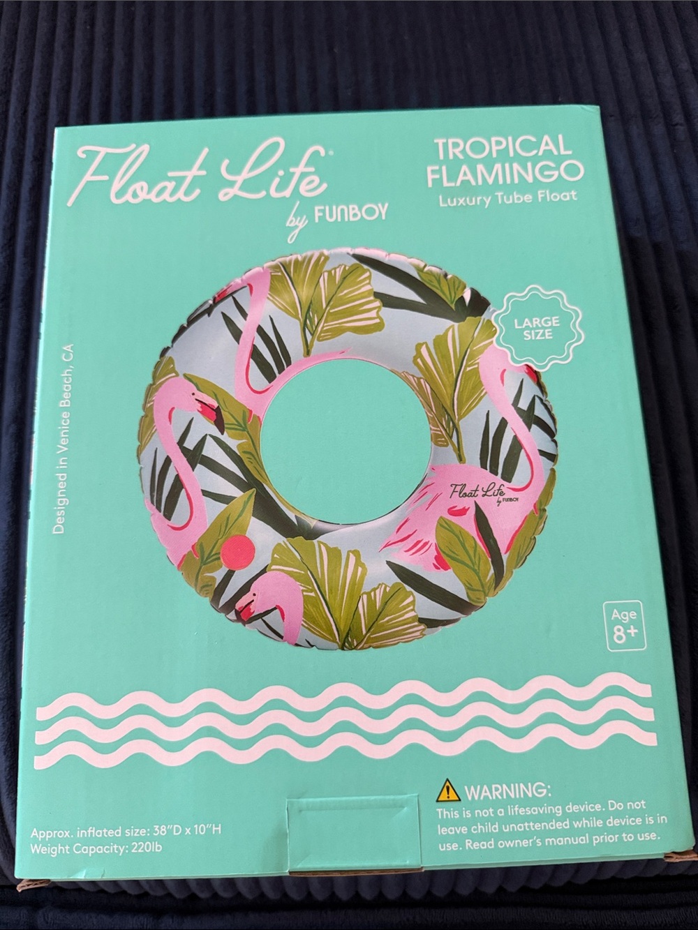 Float Life by Funboy Tropical Flamingo Pool Tube - Pink & Green